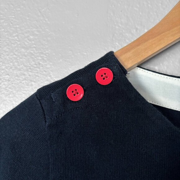 Anthropologie Allihop Navy and White Striped Knit Sailor Mini Dress Size XS - Picture 10 of 12